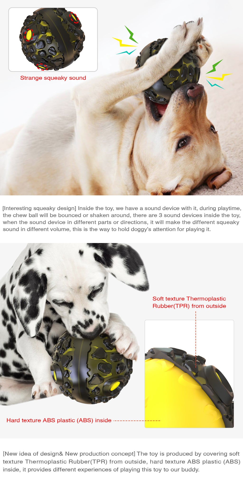 Meteorite Sound Teether Ball Dog Toy for Pets