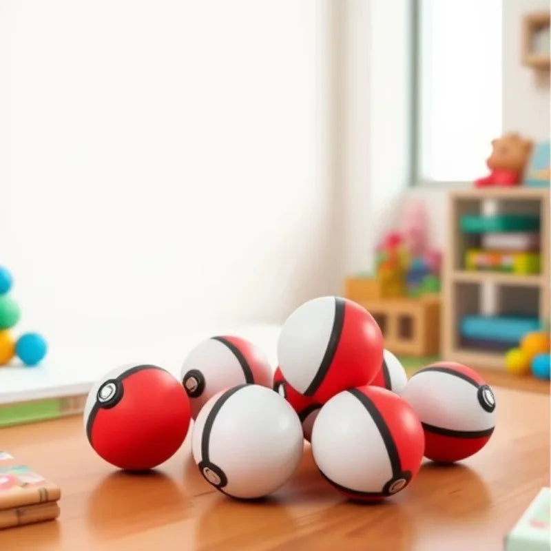 Catch Your Pet With This Pokemon Anime Poke Ball Squeeze Toy Bouncing Ball Kawaii Pet Toy Soft and Resistant To Falling Cats and Dogs Poke Ball Toy