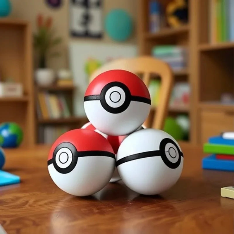 Catch Your Pet With This Pokemon Anime Poke Ball Squeeze Toy Bouncing Ball Kawaii Pet Toy Soft and Resistant To Falling Cats and Dogs Poke Ball Toy