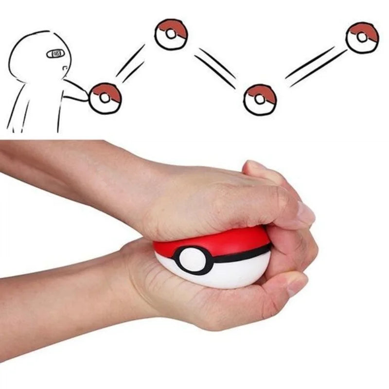 Catch Your Pet With This Pokemon Anime Poke Ball Squeeze Toy Bouncing Ball Kawaii Pet Toy Soft and Resistant To Falling Cats and Dogs Poke Ball Toy