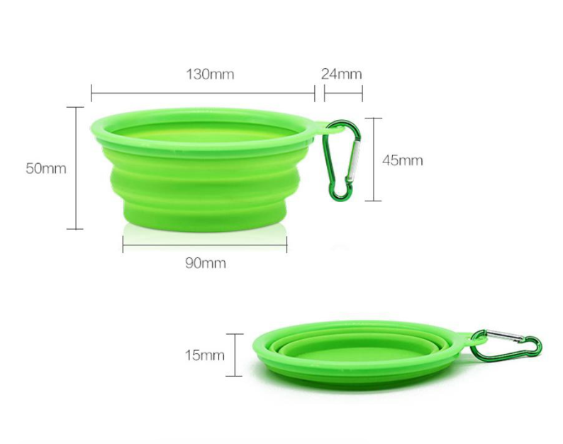 Portable Eco-Friendly Silicone Pet Bowl for Cats & Dogs