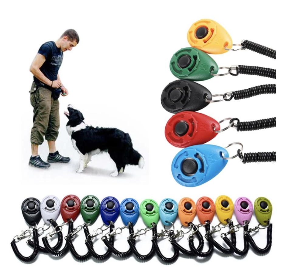 Adjustable Dog Training Clicker with Keychain Strap